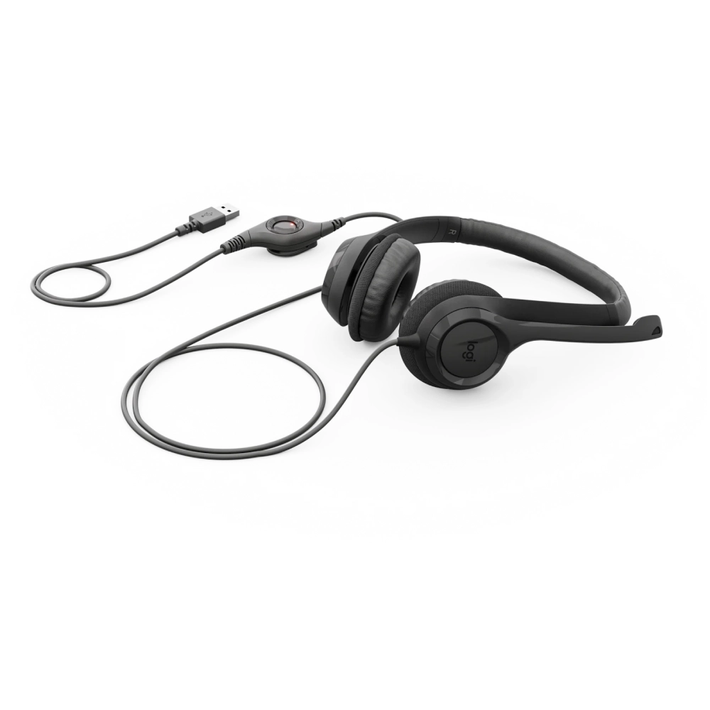 Logitech USB Headphone H390 (Open Box) view 4
